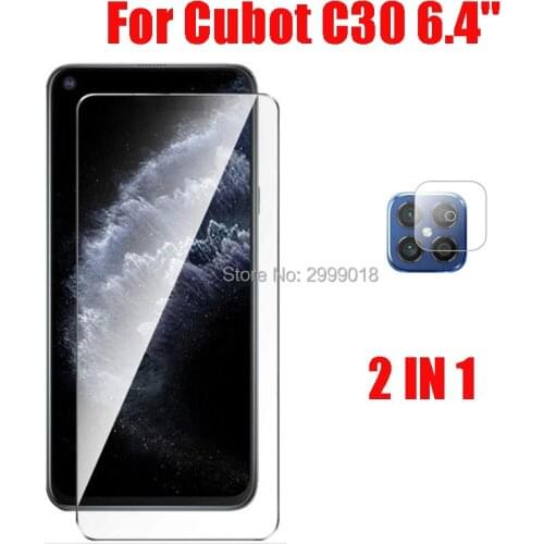 2-in-1 Screen Protector For Cubot C30 6.4 inch Tempered Glass Protective Phone Film For Cubot C30