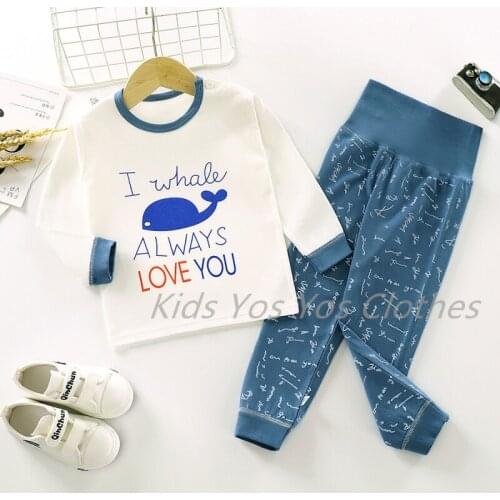 2022 Children Pajamas Costume Full Sleeve Toddler Sleepwear Pyjamas Kids Baby Girls Boys Cartoon Casual Clothing 9M 12M 18M 24M