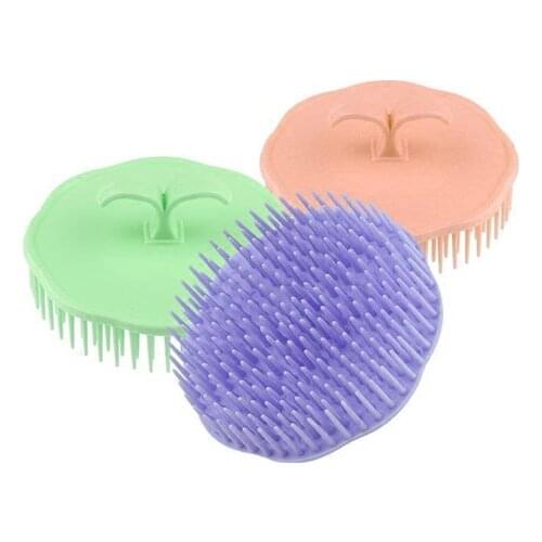 3pcs Head Hair Scalp Comb Massager Bath Scrub Shower Massage Brush Scrubber Bathroom Cleaning Tool Shampoo Stress Relax