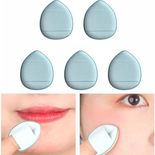 5/10pcs Mini Finger Shape Cosmetic Puff Air Cushion Sponge Women Soft Foundation Concealer Highlighter Makeup Puff Sponge Tool