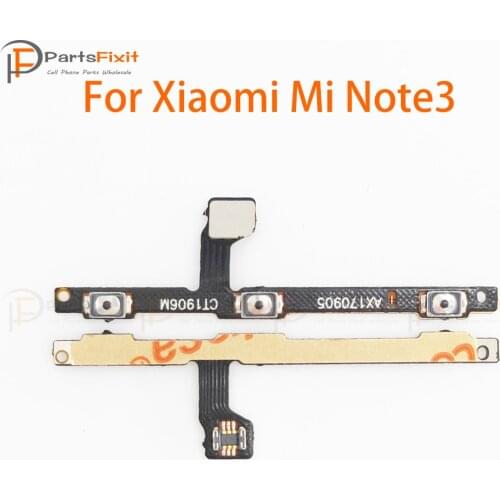 Volume Side Button Power Flex For Xiaomi Mi Note 3 Note3 Switch On Off Button Key FPC Cable Replacement Parts