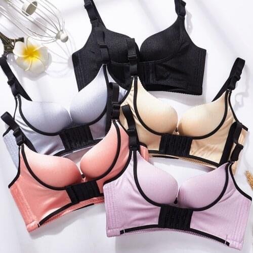 Super Push Up Bras Front back buttons Women Bra Underwear Bralette Lingerie Seamless Sexy Wireless Brassiere