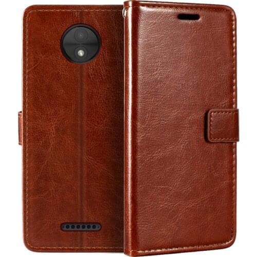 Case For Motorola Moto C Wallet Premium PU Leather Magnetic Flip Case Cover With Card Holder And Kickstand For Motorola Moto C