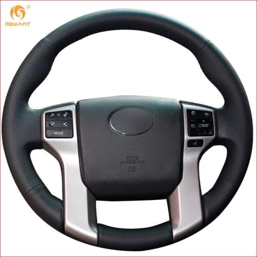 MEWANT Black Artificial Leather Steering Wheel Cover for Toyota Land Cruiser Prado 2010-2015 Tundra 2013-2017 Tacoma 2011-2016