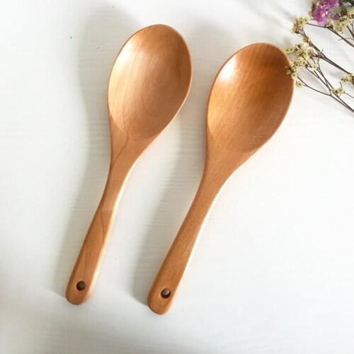 Wooden Spoon Wood Rice Paddle Scoop Rice Flatware handmade flatware kitchen tools Kitchen Accessories Spoon