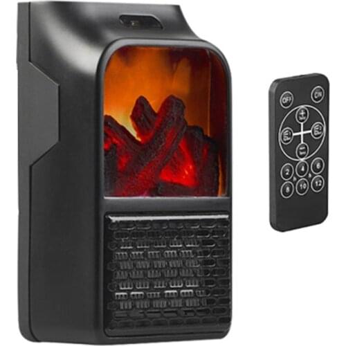 Mini Electric Wall-outlet Flame Heater Plug-in Air Warmer Household Wall Handy