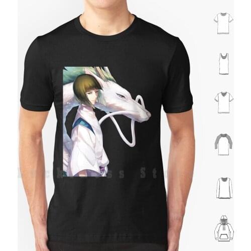 Haku The Dragon T Shirt Cotton Men DIY Print Studio Ghibli Princess Mononoke Spirited Away My Neighbor Totoro Totoro