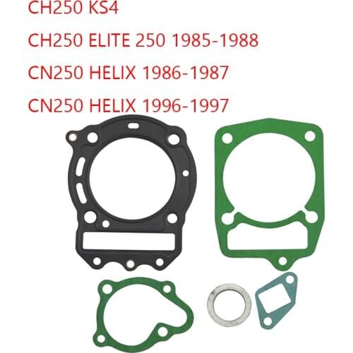 Motorcycle Engine Cylinder Head Top and End Gasket Kit For Honda Scooter CH250 KS4 CH250 ELITE 250 85-88 CN250 HELIX 86 87 96 97