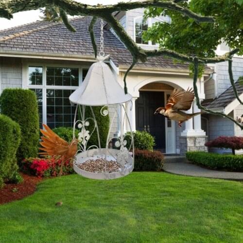 Hanging Bird Feeder Retro Distressed Bird Hut Shelter For Garden Bird Feeder Pet Supplies Birds Accessoires Bird Feeder Outdoor