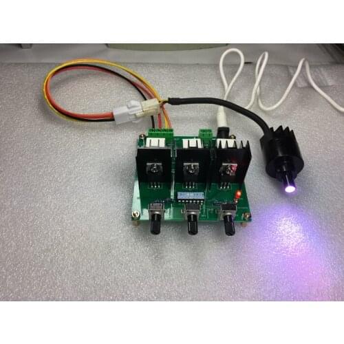 Red, Green, Blue RGB Trichromatic 3 * 1 W LED Point Light Source with Light Controller Adjustment Plate RGB Controller