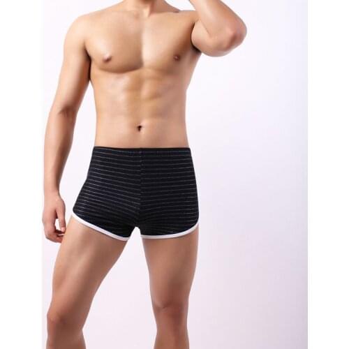 Colorful fashion strip arrow pants men low waist breathable comfortable underwear homewear sexy boxer