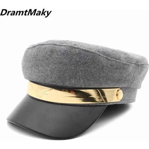 Fashion womens beret hat octagonal hats for women flat military ladies solid cap womens hat berets hat gorra gorro beret femme