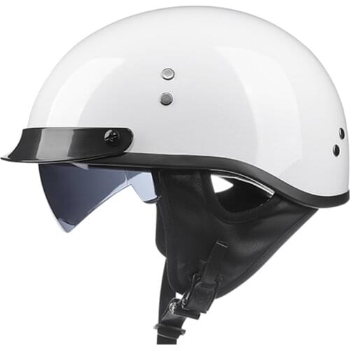 Black Vintage Motorcycle Helmet Open Face Helmet Dot Approved Vespa Half Helmet Retro Moto Casco Capacete Motociclistas Capacete