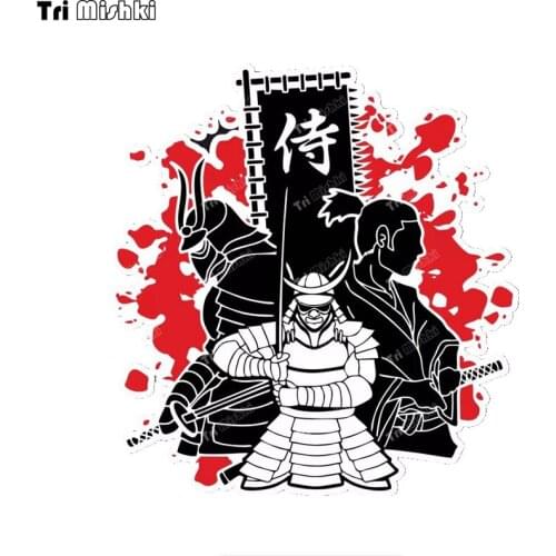 Tri mishki WCS1029 japan Samurai Car Sticker PVC Decals Accessories Sticker on Car Body truck Laptop Luggage Bicycle