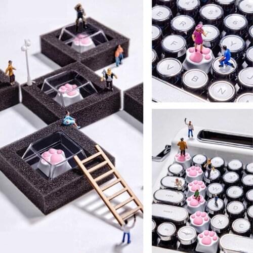 2021 New Personality Customized ABS Silicone Kitty Paw Artisan Cat Paws Pad Keyboard keyCaps for cherry MX Switches
