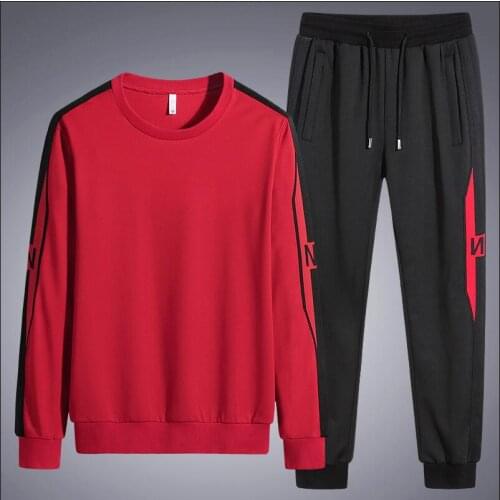 New MenS Sportswear Suit Spring And Autumn Jogging Sets Young Male Student Fashion Tracksuit Plus Size 8XL 2 Piece Sports Suits