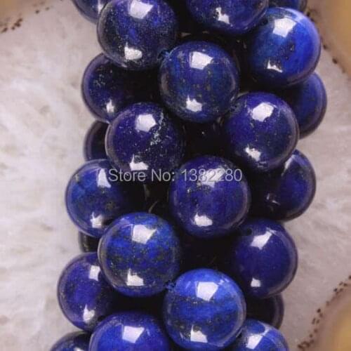 ! Wholesale 10MM Genuine Lapis Lazuli Round Loose Beads 15" 2 piece/lot fashion jewelry JT6298