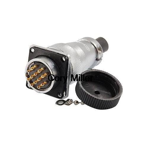 PLS24-12 Waterproof 12 Pins Aviation Circular Connector AC 250V 7A