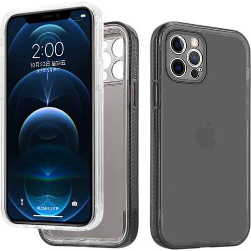 Shockproof Transparent Armor Phone Case For iPhone 12 11 Pro Max XR XS Max X 12 Mini 7 8 Plus Clear Bumper Silicone Back Cover