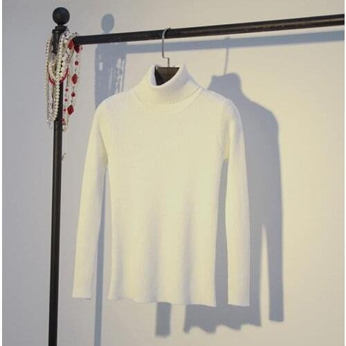 Turtleneck Women Sweater Basic Long Sleeve Top Pullover Bottoming Shirts Sweaters for Fashion Solid Color Simplicity Versatile