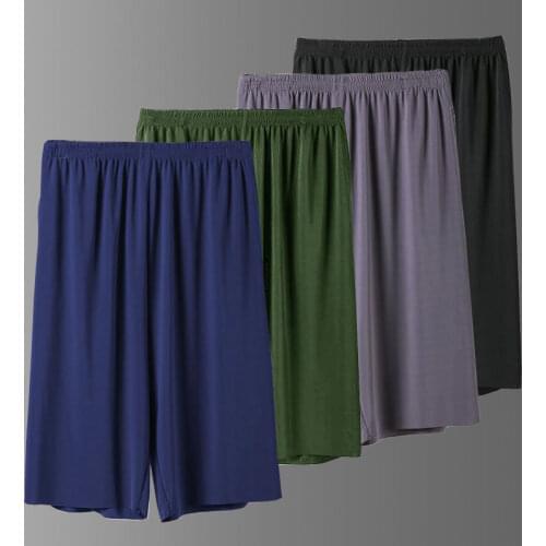 Ice silk shorts mens summer thin sports quick-drying five-point pants home loose casual pants beach pants big pants