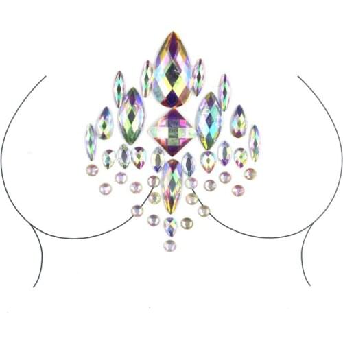 Body jewels Crystal Tattoos Gems Jewels Adhesive Sticker Glitter Handpicked Festival Party