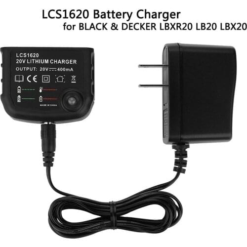 20V LCS1620 Rechargeable Charger Replacement for BLACK&DECKER LBXR20 LB20 LBX20 LBXR2020-OP Li-Ion Battery Power Tool Battery