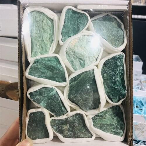 1box Green Flourite Natural Quartz Chakra Healing Energy Stones Specimen Mineral Crystals For Collection Gemstones Home Decor