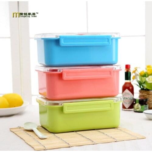 1PC LONGMING HOME New Plastic Lunch Container Bento Box Student Microwave Bento Box OK 0340