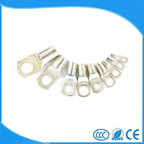 10/50/100pcs SC 4-5 Bolt Hole Tinned Copper Cable lugs Battery Terminals 4mm wire