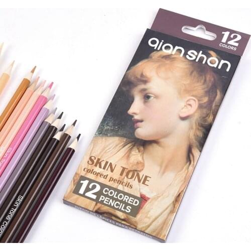 Skin Tone 12pcs Colored Pencils Oil Based Drawing Pencil Beginner Artist Coloring Book Drawing Sketching Art Portrait Set