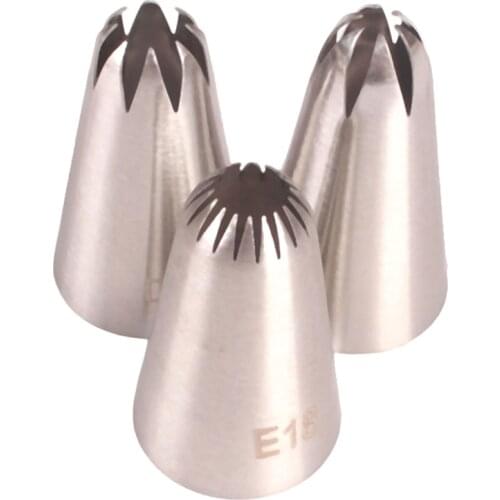 3pcs/set Russian Tips Pastry Large Size Cream Steel Stainless Nozzle Icing Piping Set Decorating Cupcake Cakes Baking Tool