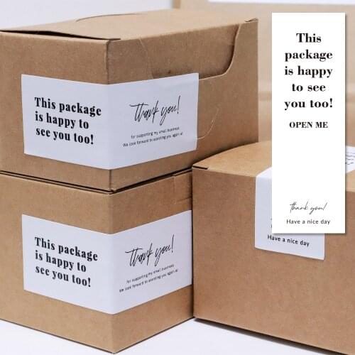30-90 Pcs Thank You Stickers Seal Labels Small Business Commodity Packaging Sealing Decoration Stickers 3*9cm Package Stickers