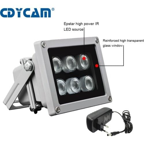 45/60 Degree CCTV LEDS IR illuminator infrared lamp 6pcs Array Led IR Waterproof Night Vision CCTV Fill Light for CCTV Camera