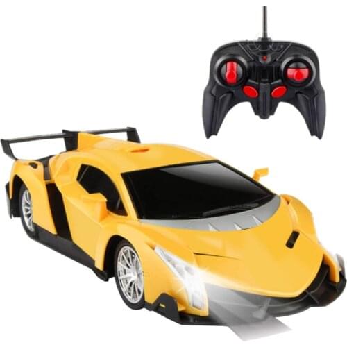 Remote Control Car, RC Cars Gifts for Kids 1:20 Electric Sport Racing Hobby Toy Car Yellow Model Vehicle for Boys Girls Adults w