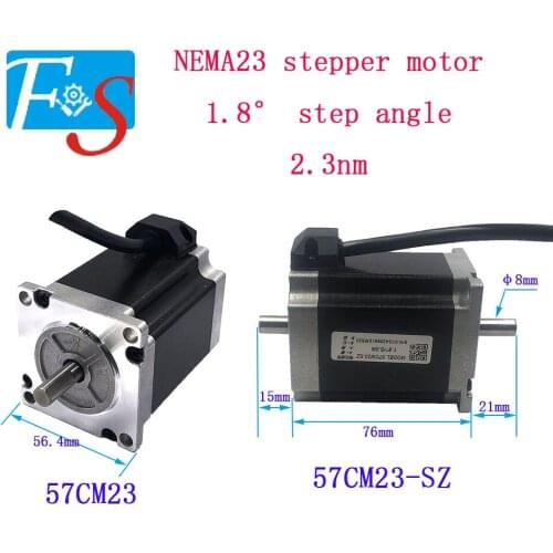 CNC Rounter Leadshine Nema 23 Stepper Motor 57CM23 57CM23-SZ(Dual axis) 2Phase 2.3Nm for 3D printer CNCEngraving Milling Machine