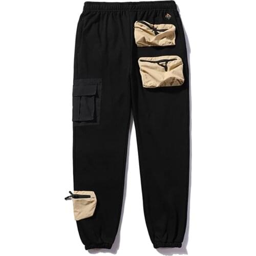 Men High Street Harajuku Streetwear Joggers Pockets Sweatpants Baggy Embroidery Harem Pants Women Hip Hop Casual Trousesrs Autum