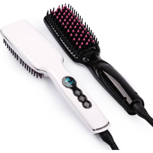 Electric Massage Straight comb LCD anti-hot hair straightener brush comb corrugation straightening irons hair brush Comb