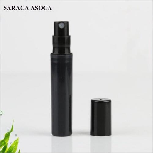 Wholesale 100pcs/lot 2ml black color plastic Refillable bottle dull polish translucence Sample spray perfume Bayonet Bottles