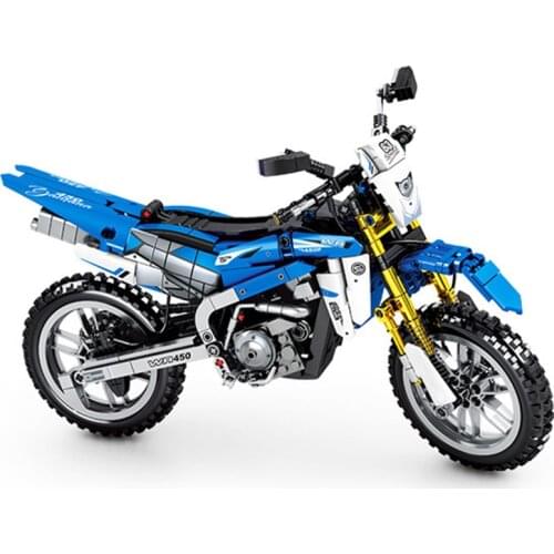 WR450F Famous Endurance Off-Road Motorcycle Creator MOTO Classic Building Blocks Bricks Model MOC Toys For Kids Gifts
