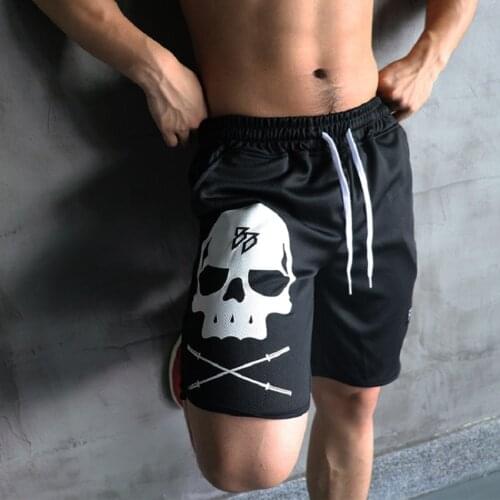 Summer Thin Mesh Sports Shorts Mens Loose Straight Five-Point Pants Personality Micro-Elastic Trend Large Size Fitness Pants