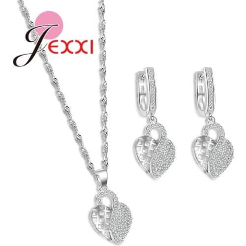 Fashion AAA+ Quality Jewelry Sets 925 Sterling Silver Earrings/Pendant/Necklace For Women Party Accessories Jewelry