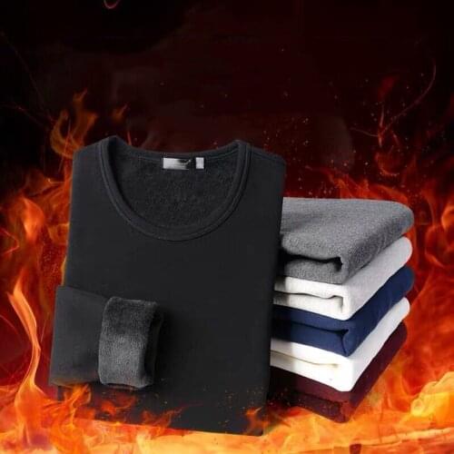 2021 Autumn Winter Mens T Shirts Plus Velvet Keep Warm Long Sleeve T Shirt Men Casual Men Clothing Streetwear Harajuku Tops Men