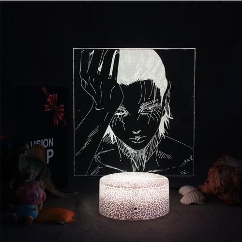 3DLamp Anime Attack on Titan Captain Levi Ackerman Figure Table Lamp Acrylic For Home Room Decor Light Cool Kid Child Gift Manga