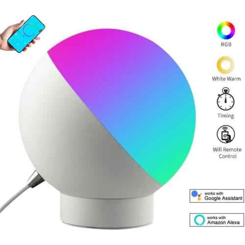 Tuya Smart WiFi Table Lamp Desk RGB Night Light APP Control Colorful Dimmable Voice Control Work With Alexa Google Smart Home