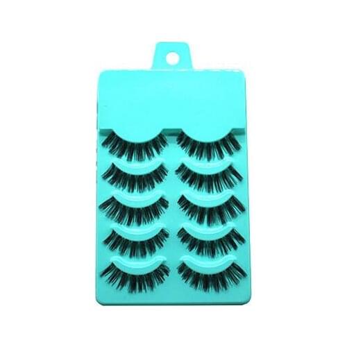 Hot 5 Pairs Handmade New Natural Long Eye Lashes Makeup Thick Fake False Eyelashes Extension Tools