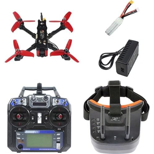 Full Set DIY RTF 145mm RC FPV Racing Drone Quadcopter F405 OSD 2-3S 1306 3100KV Motor 2.4G T-Lite TX 1200TVL HD Camera Goggles