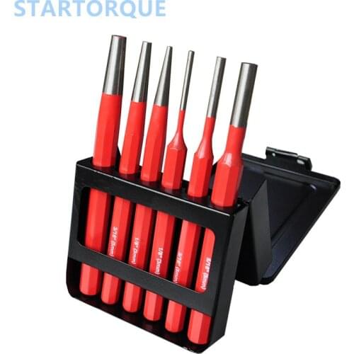 STARTORQUE 6PCS punch set center pin cold chisels solid Tin packaging Random color