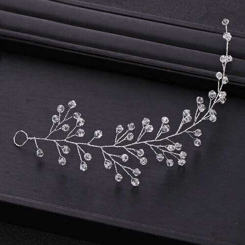 Wedding Hair Accessories Silver Color Crystal Water Drill With Bridal Tiara Princess Hair Band Queen Prom Headdress Accessories