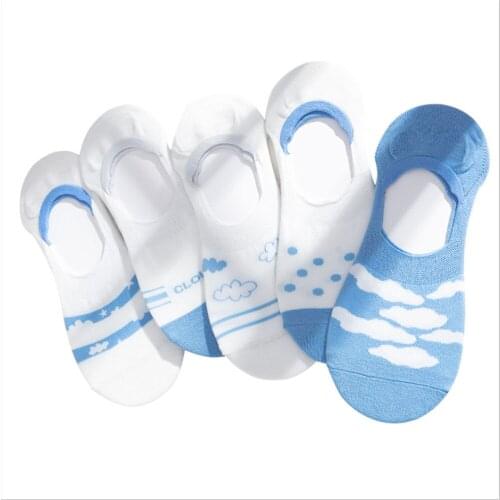 Thin Cartoon Sweet Girl Cotton Socks Casual and Ankle Socks Japanese Ins Trend Fashion Silicone Invisible Socks